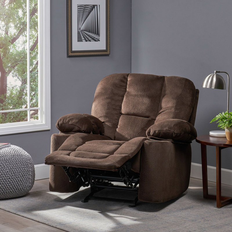 Fason Upholstered Recliner, Chocolate