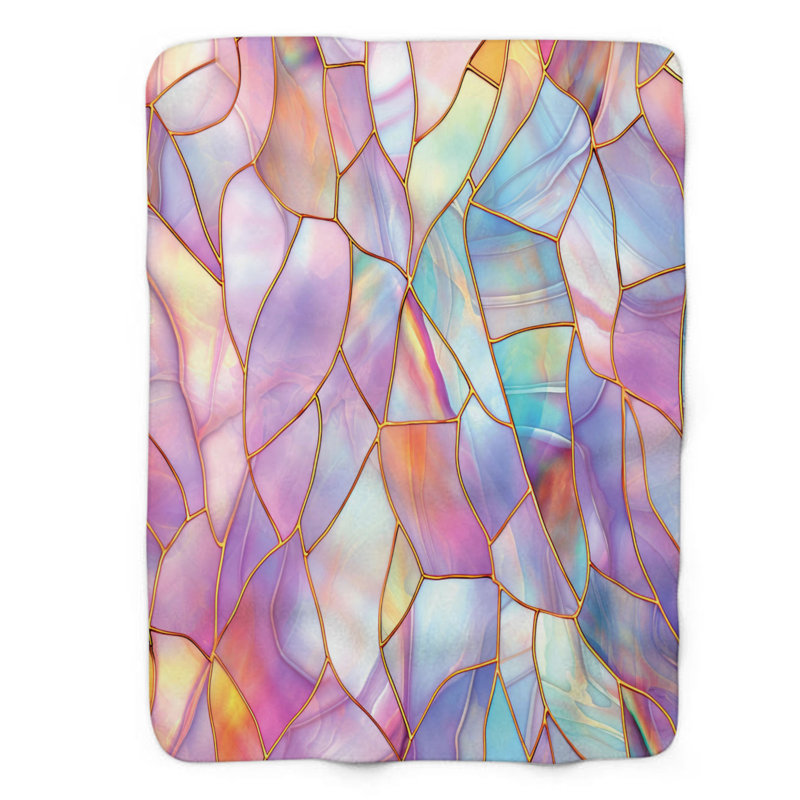 Glass Abstracts - 1 pièce Sherpa Premium, Lit simple