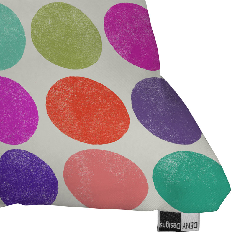 Coussin décoratif intérieur / extérieur Garima Dhawan, H 18 po x l 18 po, Bleu / Vert / Rouge