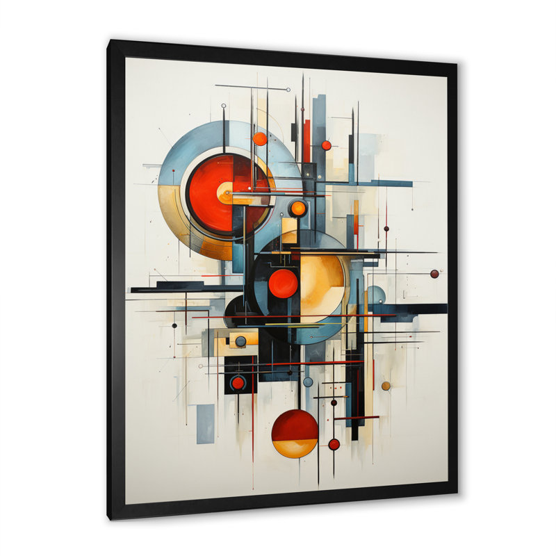«Constructivism Geometric Constructsan Abstract», reproduction d'art sur toile encadrée, Noir, H 32 po x l 16 po x P 1 po