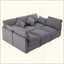 Canapé modulaire Canapé modulaire Canapé-lit en U Canapé-lit en L avec repose-pieds mobile et deux ports USB pour le salon