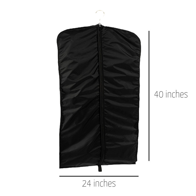 Sac à vêtements en nylon, H 40 po x l 24 po, Noir, noir, noir, noir