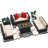 6-Persons Rattan Patio Furniture Conversation Set with 43" Gas Propane 50000 BTU Fire Pit Table Outdoor Sectional Sofa for Backyard-1394012996