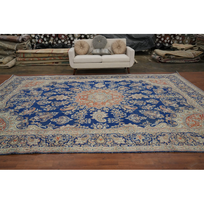 Tapis traditionnel bleu 10x14
