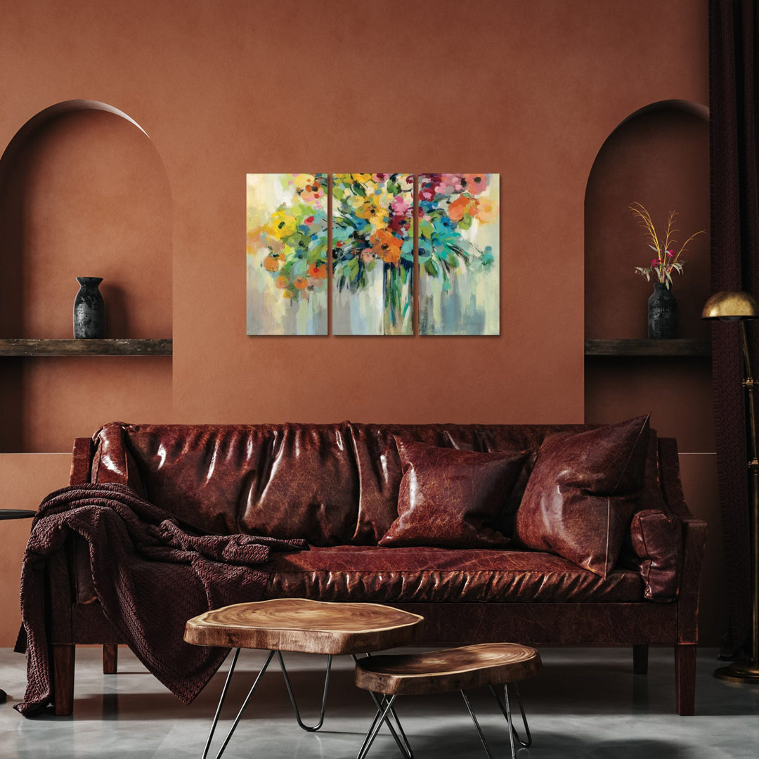 Blumenwolke von Silvia Vassileva - Giclée auf Leinwand ohne Rahmen