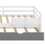 Lit plateforme simple en bois avec bibliothèque pour échantillon et garde-robe, lit multifonctionnel avec lit gigogne-114349995