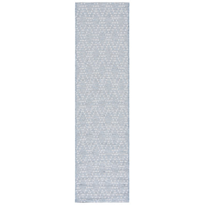 Herdon 850 Polypropylene/Polyester Geometric Indoor/Outdoor Rug in Blue/Gray