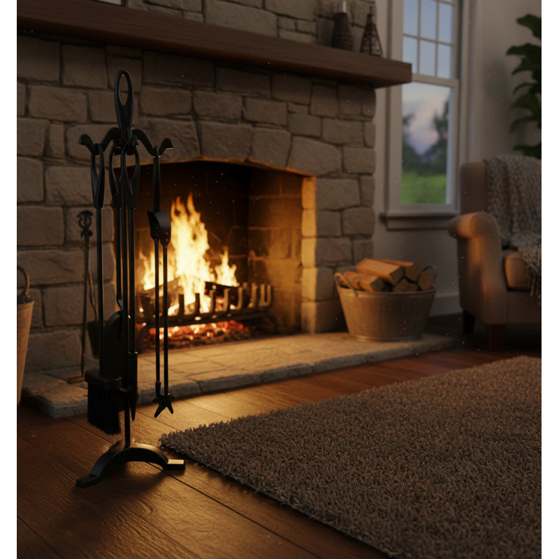 Iron Fireplace Tool Set