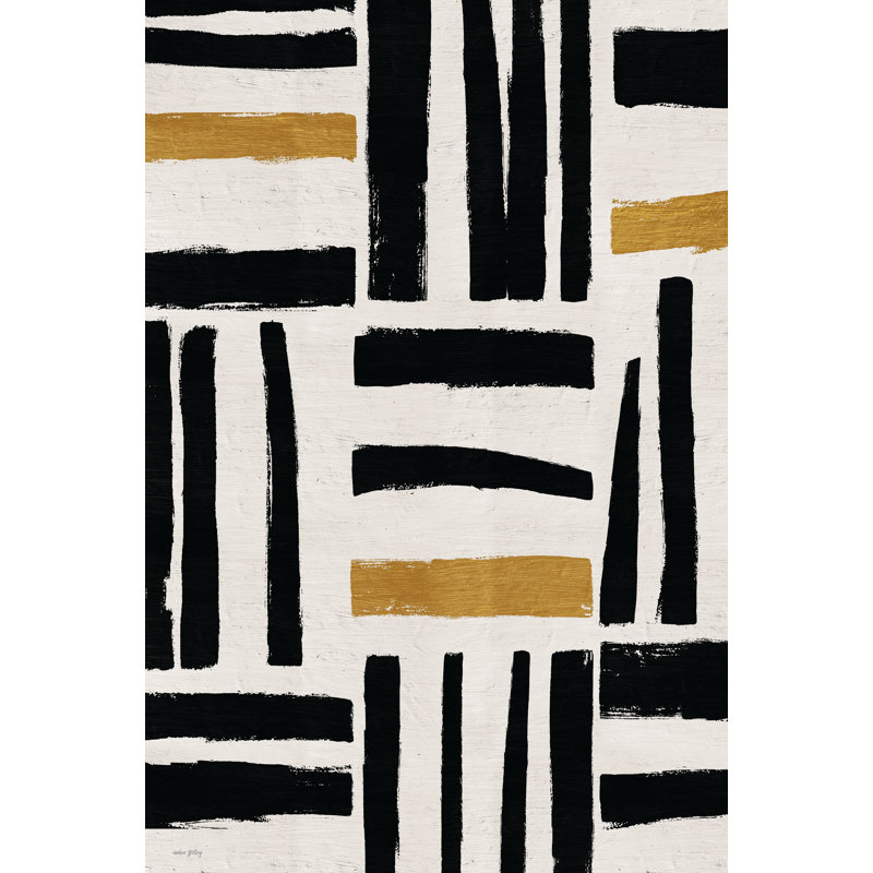 «Block Space I» par Amber Sterling, H 12 po x l 12 po, Cadre noir simple, papier, Pas de tapis