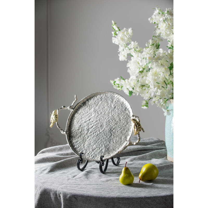 S/2 19x13.5x4.5" Decorative Trays, 4.5" H x 13.5" W x 19" D, Silver/Gold