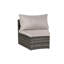 Ensemble de canapé d'extérieur modulaire demi-lune 11 pièces avec table basse ronde en verre trempé-130593240-130593241