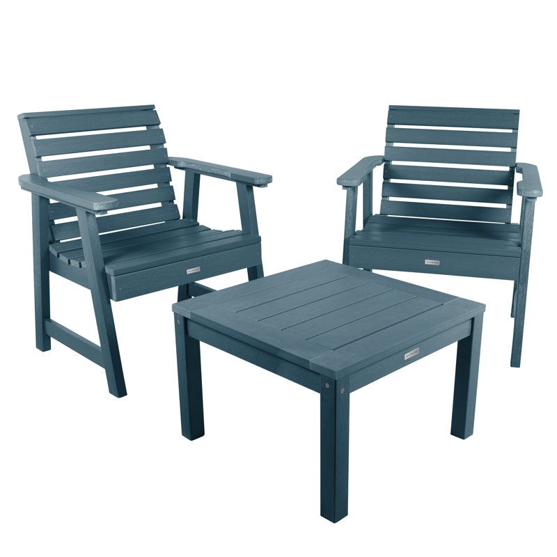 Anette 2 - Person Patio Conversation Set, Nantucket Blue