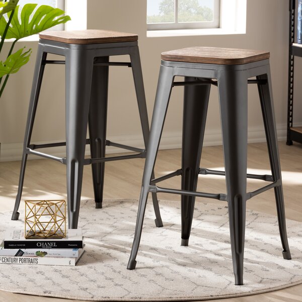 Williston Forge Stacie 30'' Counter Stool with Metal Frame & Reviews ...