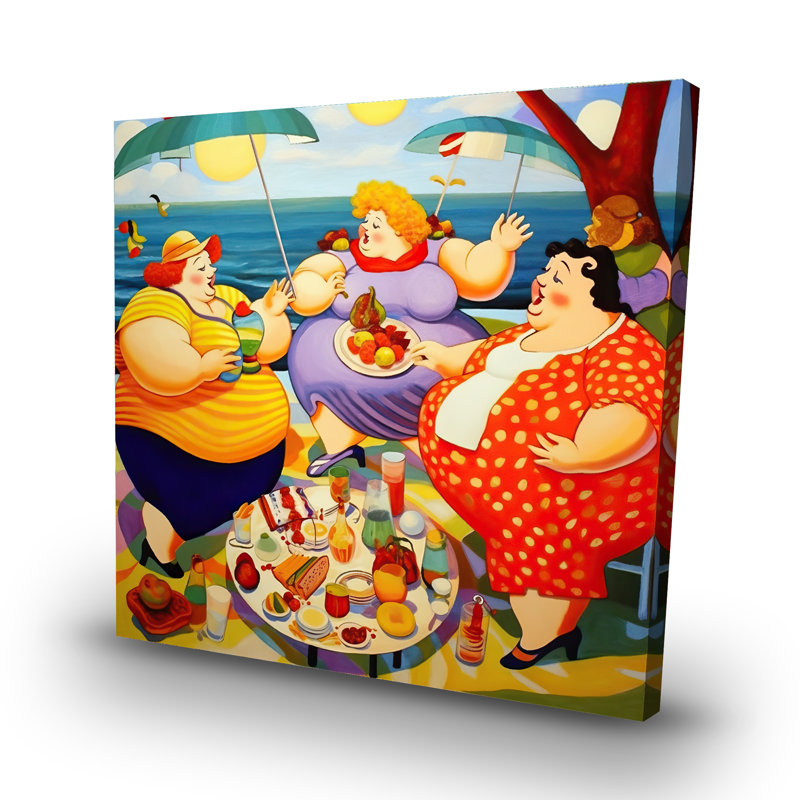 The picnic - 32"x32" art on canvas