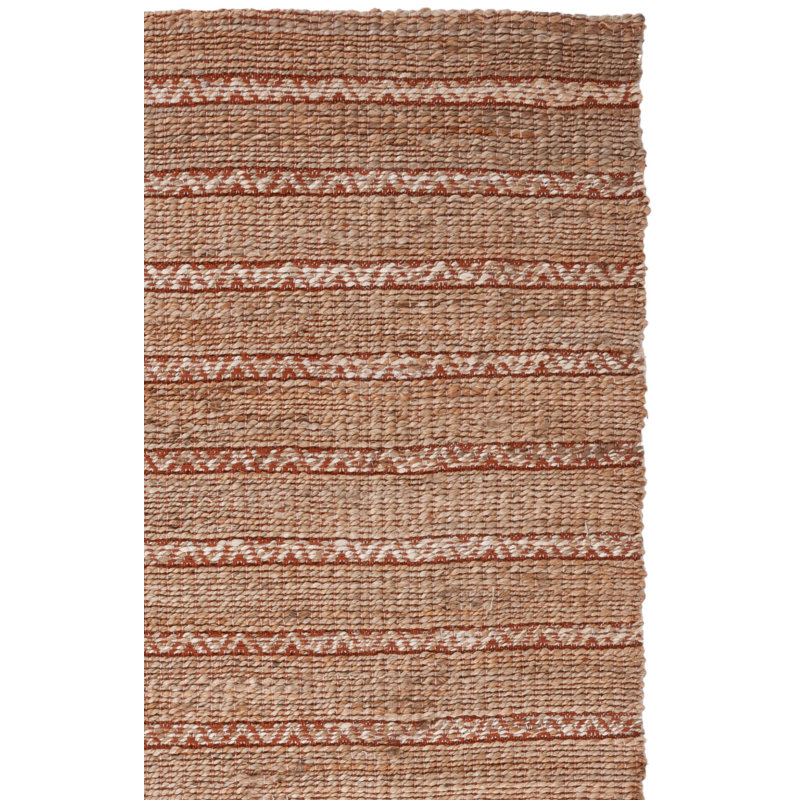 Tapis en jute et coton Iffath, Tapis de couloir 2 pi 3 po x 8 pi