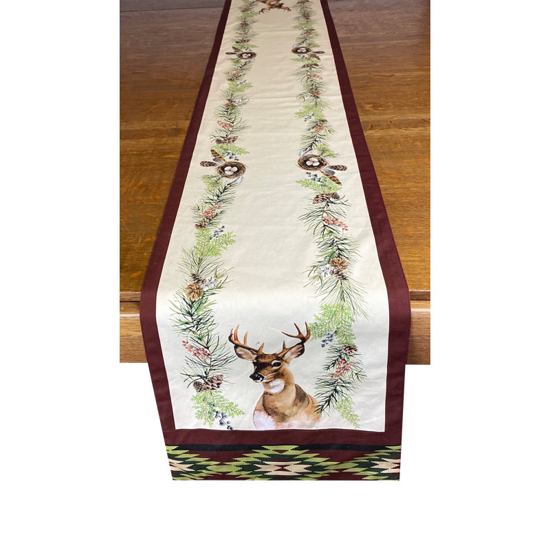 Evansville Rectangular Floral Patriotic Cotton Table Runner