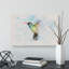 Hummingbird Paint Smudge Watercolour - Wrapped Canvas-56658658
