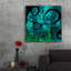  «Turquoise Element II» par Sisa Jasper, «Art mural en verre acrylique, 24 po x 24 po-839797985