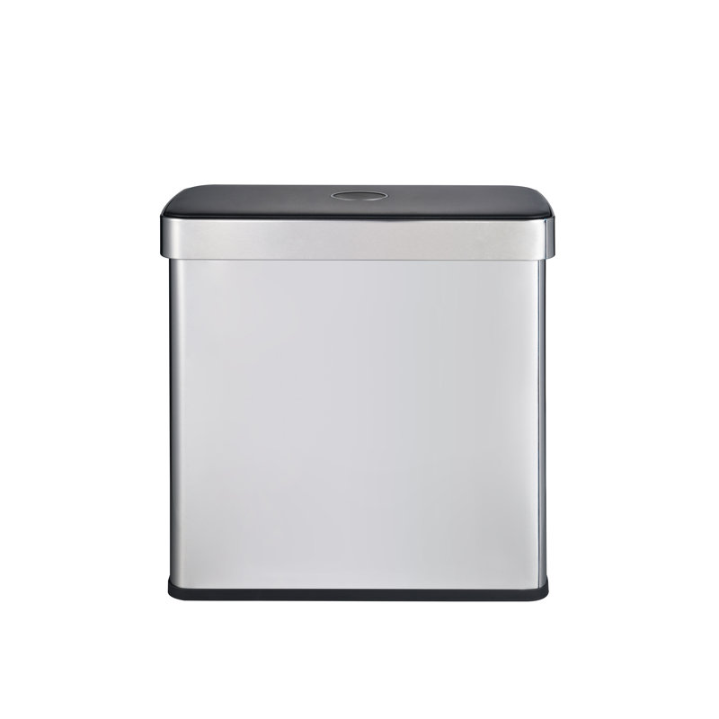 Stainless Steel Step On Multi-Compartments Trash & Recycling Bin - 16 Gallons