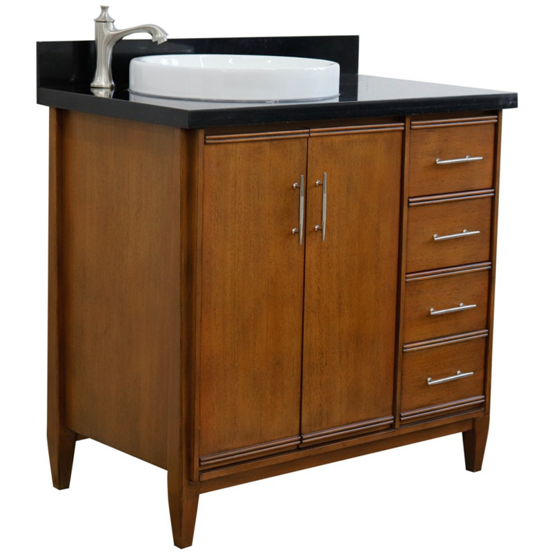 Ensemble de meuble-lavabo simple 37 po, Noir