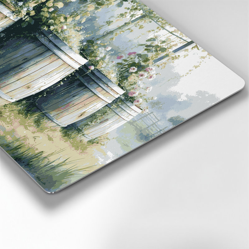 «Farm Rain Barrel», art mural en métal gris, H 11 po x l 14 po