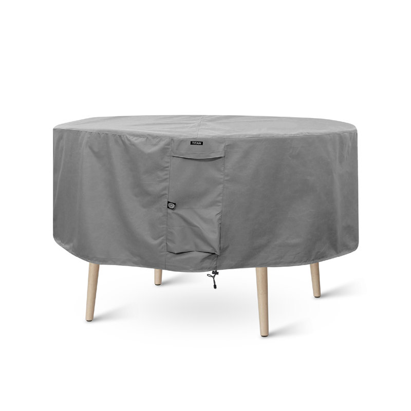 Goodman Round Table Patio Dining Set Cover ? Weatherproof, Water-Resistant, Heavy-Duty with Adjustable Fit & Air Vents
