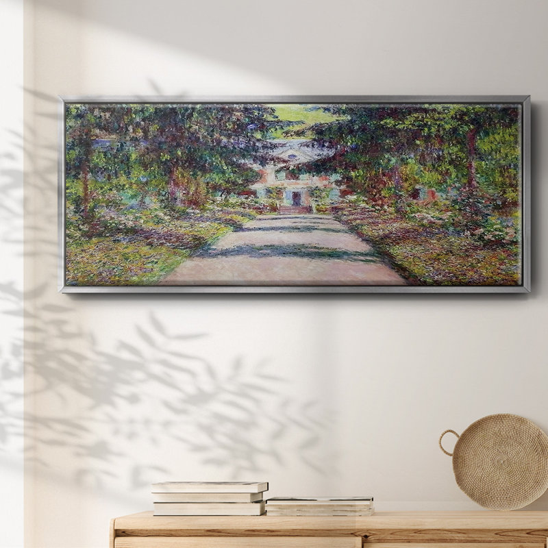 Sentier dans le jardin de Monet à Giverny, 1900 - toile encadrée, H 20 po x l 50 po
