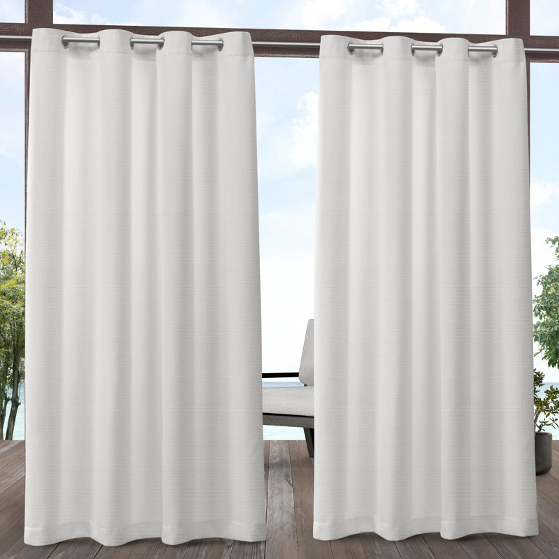 Semi Sheer Curtain, White, 54" W x 84" L