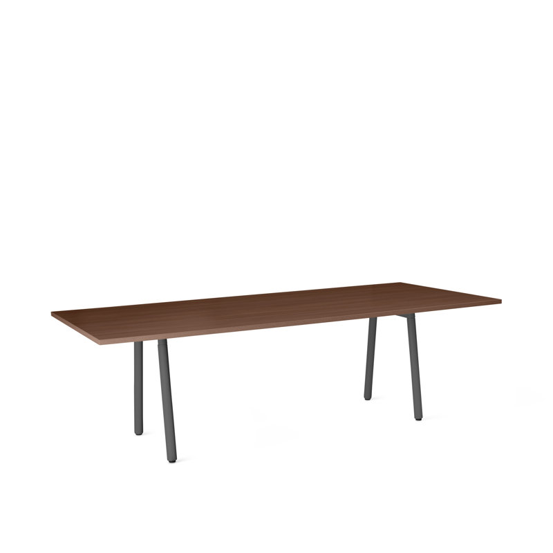 Table de conférence Series A, Gris anthracite / noyer, H 29 po x l 36 po x P 144 po