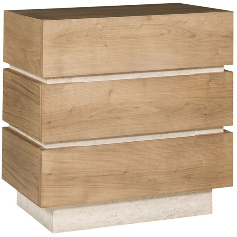 Edge 3 - Drawer Solid Wood Nightstand