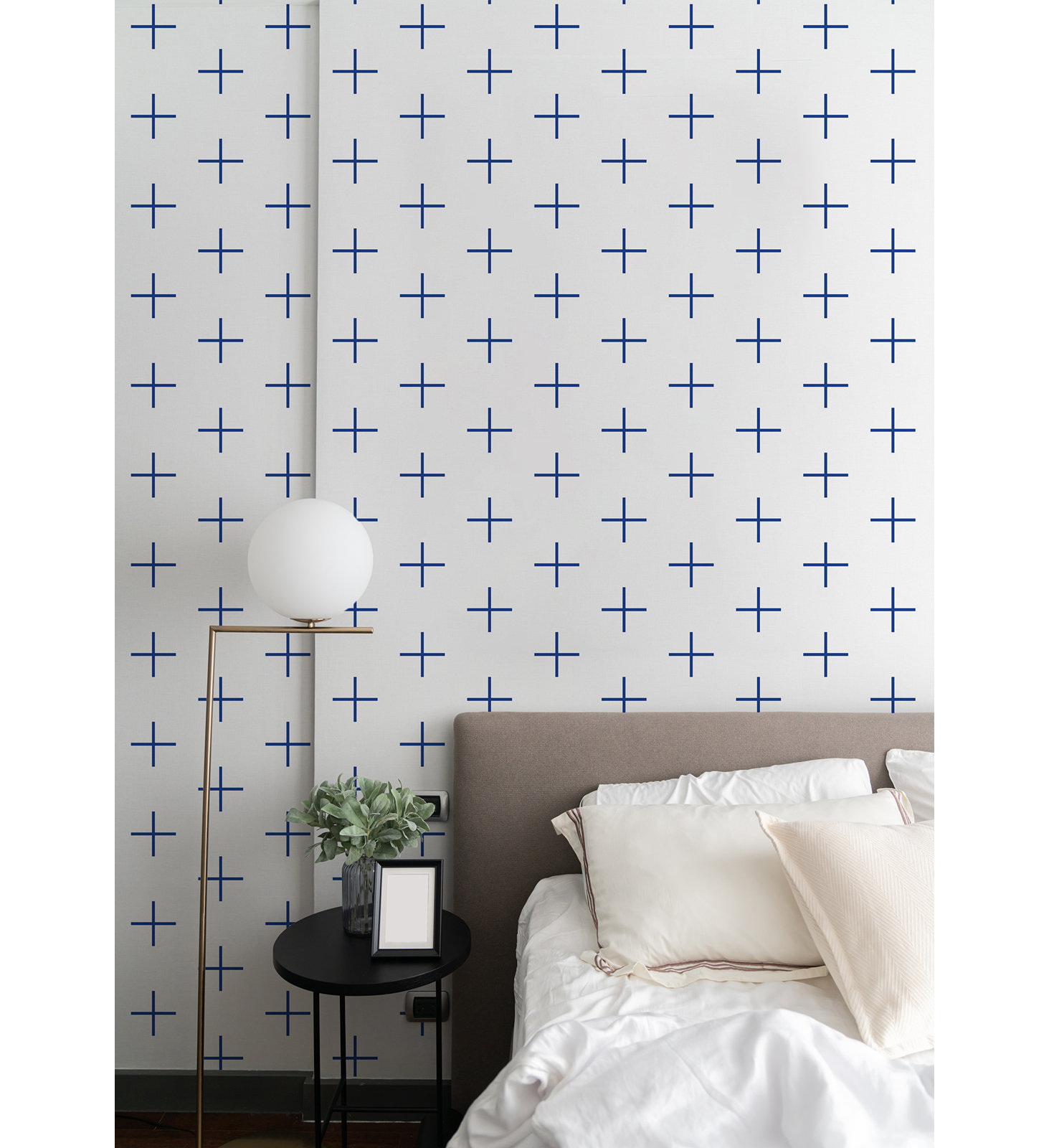 Mrs Paranjape Papers Mrs Paranjape Self-Adhesive Wallpaper, Yves Blue, Non-pasted, Paper