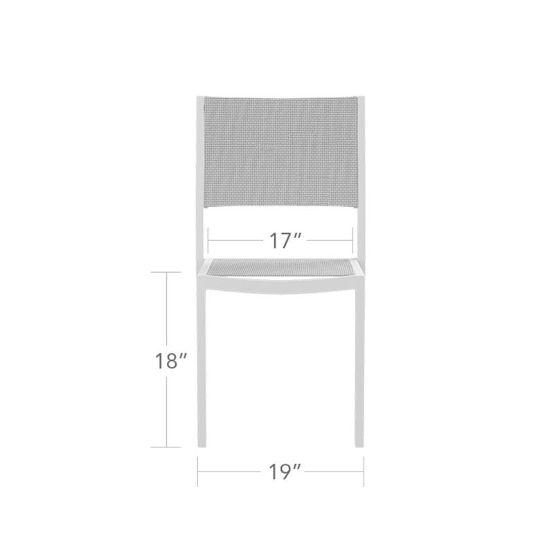 Chaise sans accoudoirs Fusion, Platine Metallica, Argent Kessler