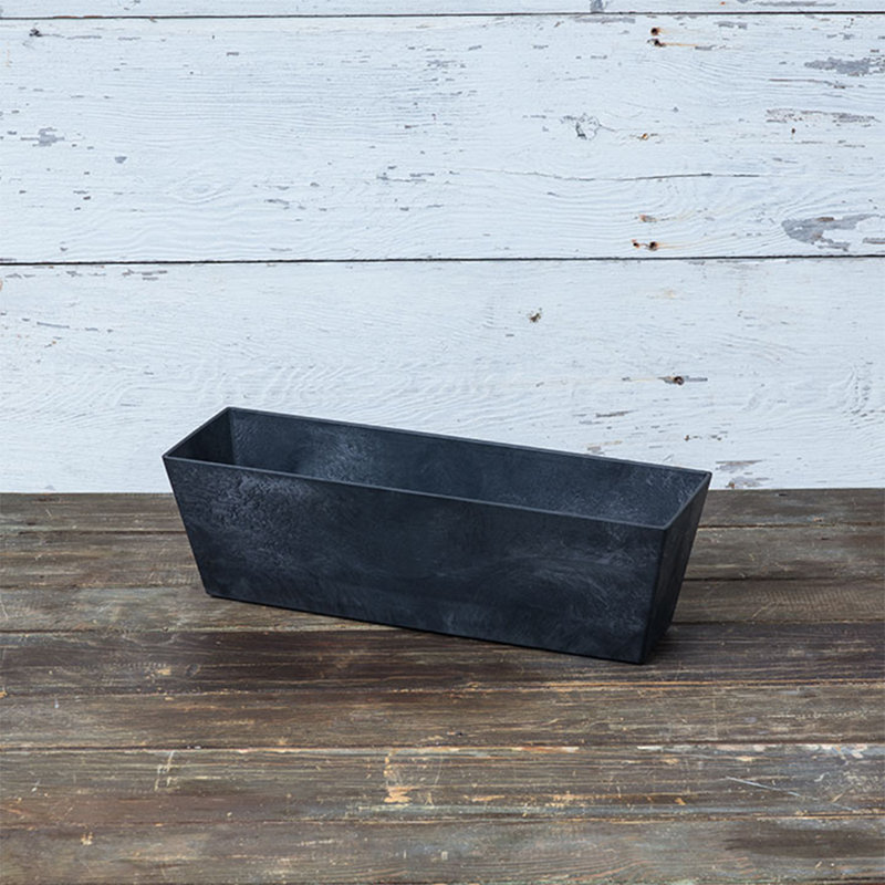 Wendover Window Box Planter, Black, 6.75" H x 21.5" W x 6.75" D