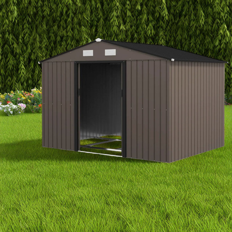Remises de jardin spacieuses en acier, conception moderne pour le rangement extérieur
