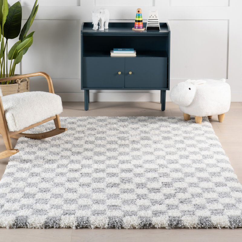  Tapis à poils longs Mid-Century Adelaide, Rectangle 4 pi x 6 pi