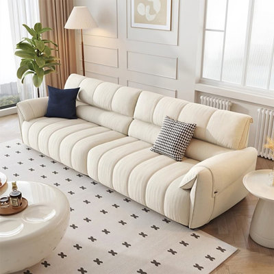 White 100% Polyester Modular Sofa cushion couch