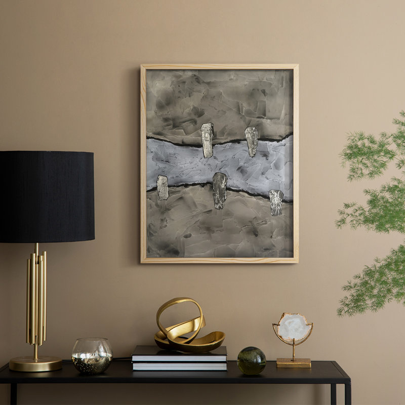 «Stonemasonry II», reproduction encadrée - bois massif, Naturel, H 11 po x l 9 po