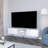 White Wood Tv Console With 55" Capacity - Modern Interior & Spacious Exterior Contemporary Rack For Practical Sleek Storage