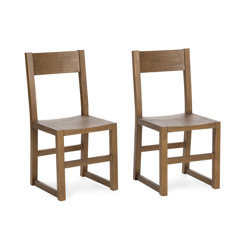 Chaise d'appoint en bois massif Cabo, Brun miel