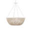 Wychwood 6 - Light Wrought Iron/Kraft Paper Twine Chandelier