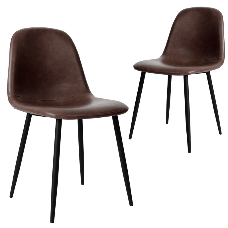 Chaise d'appoint moderne en similicuir