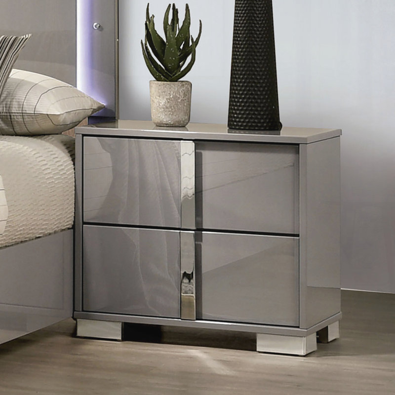 Table de chevet moderne pour chambre à coucher, Taupe