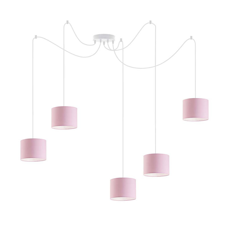 Odonoghue 5 - Light Pendant, White, Light Pink