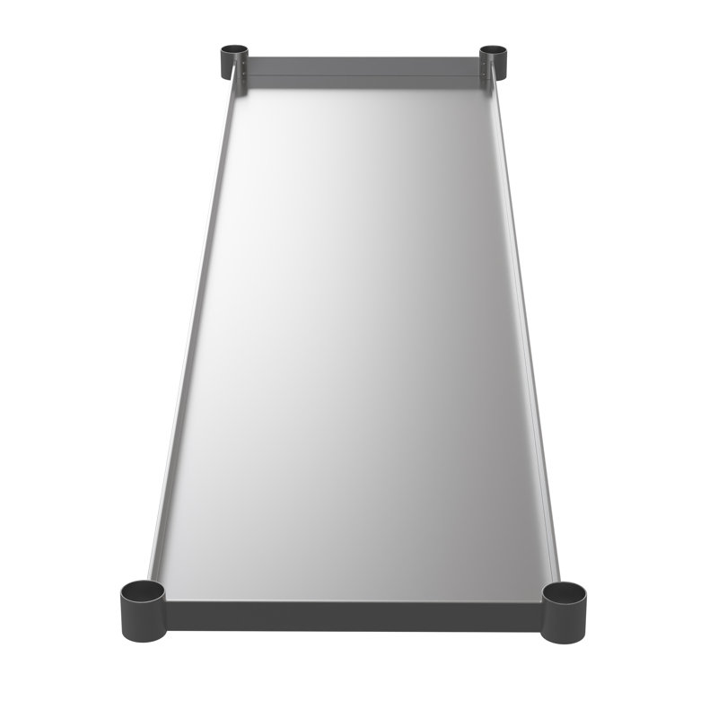 Tablette de restaurant réglable en acier galvanisé pour tables de travail, 30 po x 72 po