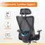 Chaise de bureau ergonomique à dossier haut Sweetcrispy