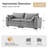 Wolff Modern 86" 2-Piece Oversized Loveseat Sofa with Double-Cushion-1726882321