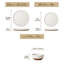 Service de table 12 pièces Organic Modern pour 4 personnes, glacis blanc avec base en kaki exposée