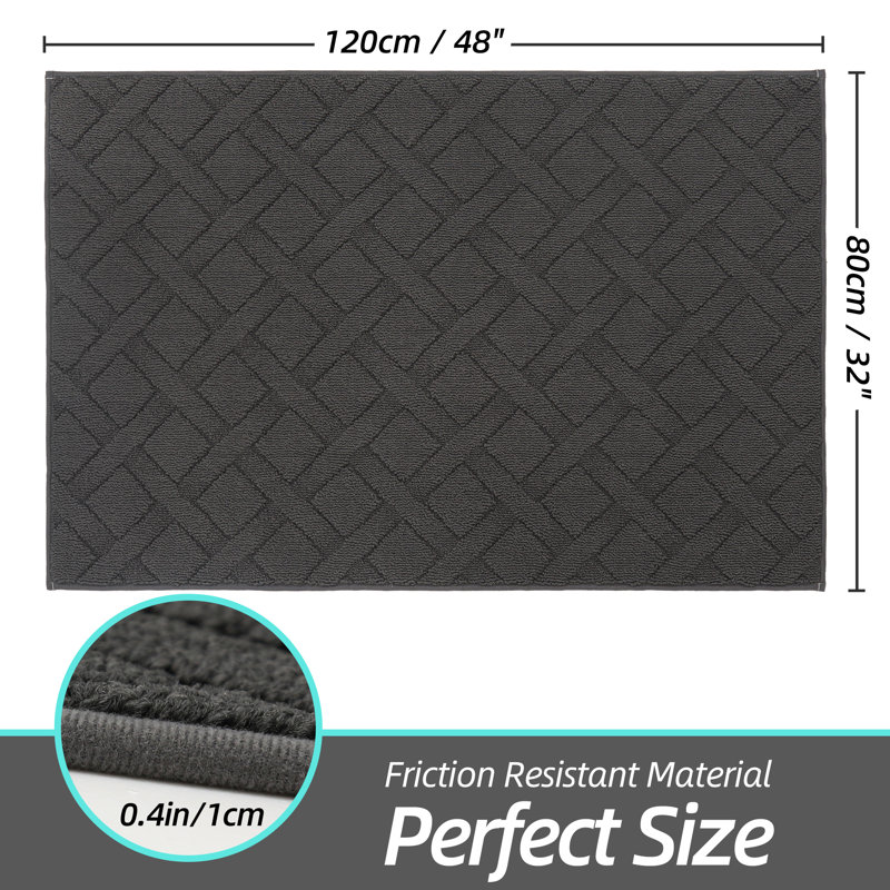 Paillasson Dioselina, Gris anthracite, L 32 po x L 48 po
