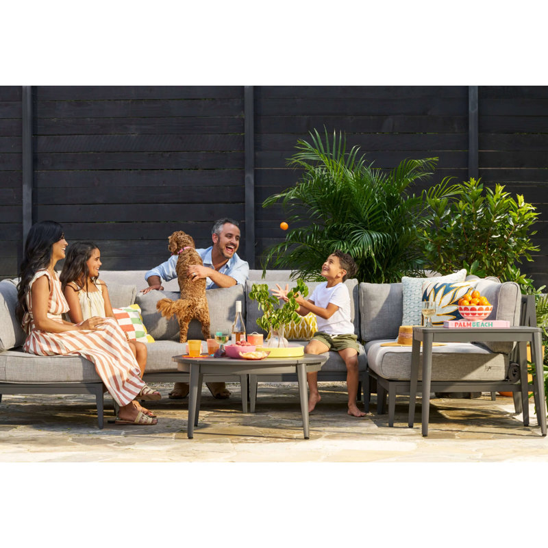 Aluminum Outdoor Coffee Table; Round