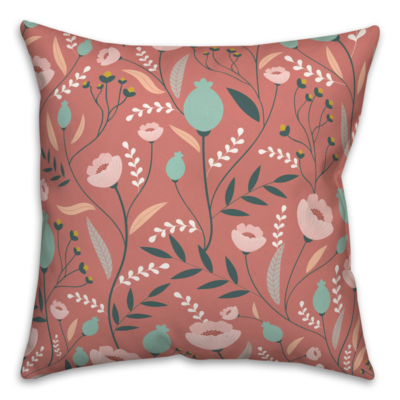 Floral Throw Pillow